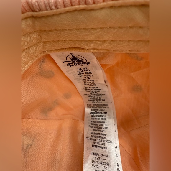 NWOT 2023 Disney Parks Peach Corduroy Hat Baseball Cap with Disney "CRITTERS" OS - Picture 5 of 6